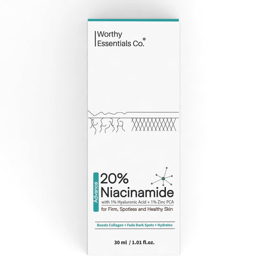 Niacinamide 20% Advanced with + 1% Hyaluronic Acid + 1% Zinc PCA | Fragrance Free | Tighten pores, Fades Dark Spots, Oil Balancing | Visibly Brighten & Firm Skin | 30ml
